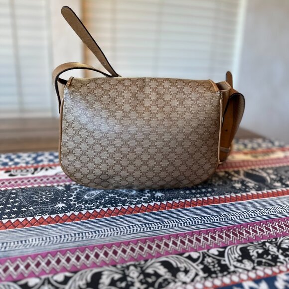 Celine Paris Light Macadam Accordion Crossbody Purse, Vintage - Picture 4 of 15